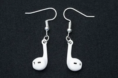 Produktbild von Kopfhörer Ohrringe Miniblings Hänger In-Ear Bluetooth Hörer Musiker Musik weiß