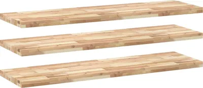 Obrázek produktu pro vidaXL Plovoucí police 3 ks 140x40x4 cm masivní dřevo akácie neošetřené