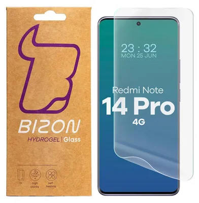 Produktbild von Folia hydrożelowa na ekran Bizon Glass Hydrogel Front do Xiaomi Redmi Note 14 Pro 4G, 2 sztuki