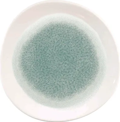 Produktbild von CHURCHILL Raku Topaz Blue Teller flach, organic, ø: 186 mm