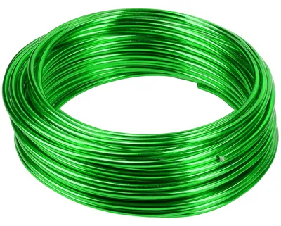 Produktbild von 10m Meter Basteldraht 3mm, Schmuckdraht Aludraht Dekodraht Aluminiumdraht rostfreier Draht in Grün