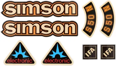 Produktbild von Dekorsatz "electronic" 8-teilig, Gelb - für Simson S50N