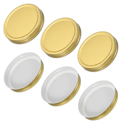 6 Einmachdeckel Gold 86 mm für Weckgläser