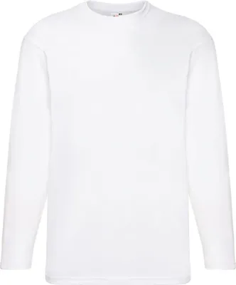Produktbild von T-Shirt lange Ärmel Wertgewicht Long Ärmel T - Weiß, XXL