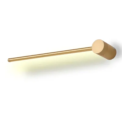 Obrázek produktu pro Minimalistické lineární nástěnné svítidlo "AXIS" 10 W - otočné o 360°, teplá bílá 2700 K LED, 60 cm, zlatá barva