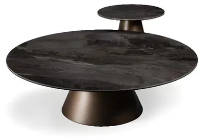 Produktbild von Couchtisch Design Tische Wohnzimmer möbel Luxus Bronze Metall Runder Tisch