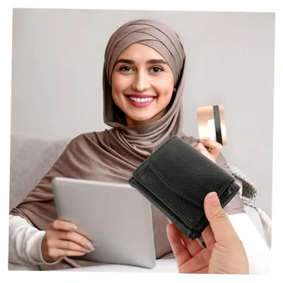 Produktbild von Kartenetui aus Kunstleder für Damen – Kompaktes Portemonnaie mit Geldscheinfach und Kartenhalter