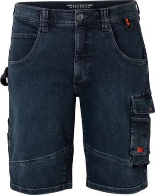 Produktbild von HERO by John Medoox LUCAN DENIM WORKWEAR Herren Arbeits-Cargoshorts Jeans Regular Fit W38 indigo wash