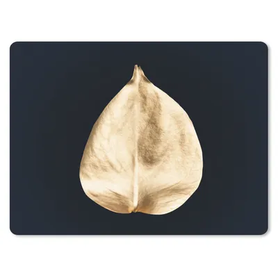 Produktbild von MuchoWow® Mauspad Mousepad Blätter - Schwarz und Gold - Schwarz - Gold - Luxus 40x30 cm - Mousepads - Maus Mat - Pad - Mausunterlage - Anti Rutsch