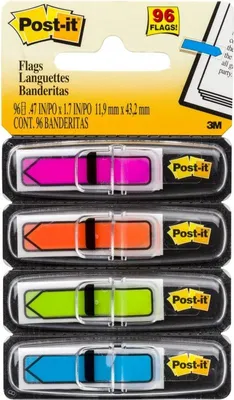 Produktbild von Post-It 684-ARR4, Blau, Grün, Pink, Gelb