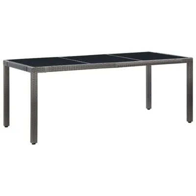 Image de vidaXL Ensemble de jardin 9 pièces Poly rotin gris