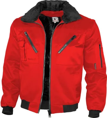Produktbild von Qualitex Pilotenjacke - 4-in-1 Herren Arbeitsjacke - strapazierfähig & wärmend Übergangsjacke - in Farbe: rot - Herren: XL - Damen: 48