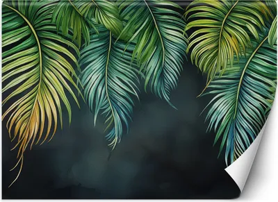 Produktbild von Vlies fototapete Tropische Blätter Natur 150x105 cm Feeby Grün inkl. Kleber einfache Montage