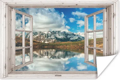 Produktbild von MuchoWow® Poster Aussicht - Berg - Wasser 30x20 cm - Plakate - Print