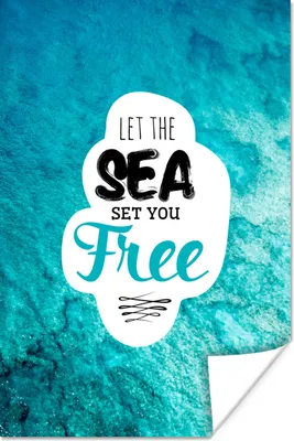 Produktbild von MuchoWow® Poster Sommer - Zitate - Meer 40x60 cm - Plakate für die Wand - Poster Babyzimmer