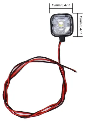 Produktbild von LED-Spielzeugauto-Beleuchtung: Fernbedienbare Autoscheinwerfer mit verstellbarer Metallhalterung, 12 mm Durchmesser, blinkende Lichtstreifen für RC-Autos, weißes Licht