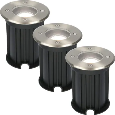 Produktbild von hoftronic LED-Bodeneinbaustrahler 3x4W 345lm 6500K GU10 IP67 Edelstahl