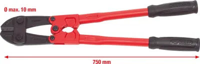Obrázok produktu pre KS TOOLS 118.0130-E Nožnice na skrutky s rúrkovou rukoväťou, 95 mm, na závese