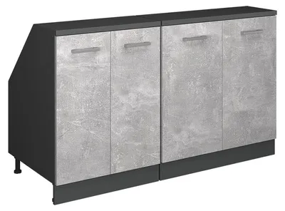 Produktbild von Dachschrägenschrank-Set Vicco Rion Beton 140 cm 2er Set Schrankkorpuss 60 cm Tiefe, Model 60252