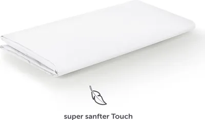 Produktbild von Blumtal Basic Betttuch 240x275 cm für Matratzen 160x200 cm - Bettlaken ohne Gummi - es Betttuch ohne Gummi Weiß