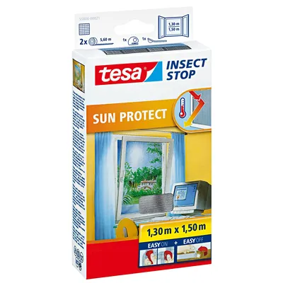 Produktbild von tesa 55806-00021-00 Fliegengitter Insect Stop SUN PROTECT anthrazit