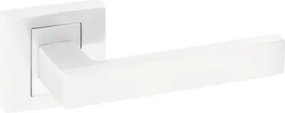 Zdjęcie produktu dla Kuchinox Qubik II Biała Klamka na Rozecie - Minimalistyczny Design, Aluminium, Premium, Drzwi Wewnętrzne 38-45mm