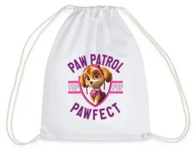 Produktbild von Spreadshirt Paw Patrol Skye Pawfect Turnbeutel, One size, Weiß