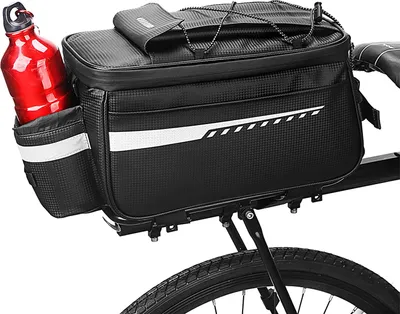 Produktbild von 8L Fahrradtasche , Gepäckträgertasche wasserdichte Fahrrad Hinter Gepäckträgertasche Kameratasche Satteltaschen für Fahrräder , Kameratasche für Reisen(Schwarz)