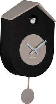 Produktbild von Karlsson - Wanduhr Grato Cuckoo - Schwarz & warmes Grau