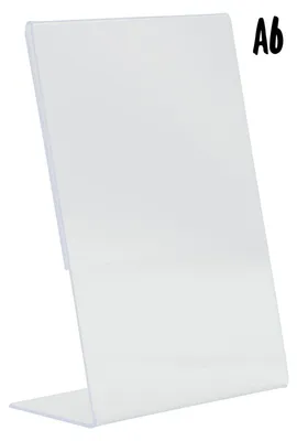 Image de Porte-affiche en L - acrylique transparent - Format A6 - Securit