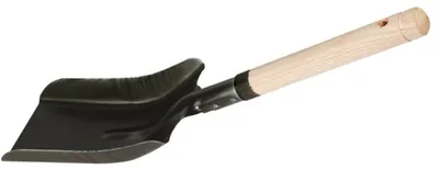 Produktbild von Schmale Kohleschaufel, schwarz, 38,5 cm Länge, 16,5x11 cm Schaufelblatt