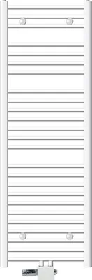 Produktbild von LuxeBath Badheizkörper Mittelanschluss 500 x 1500 mm Weiß gerade mit Thermostat und Anschlussgarnitur Universal Eck- und Durchgangsform, ohne Heizstab