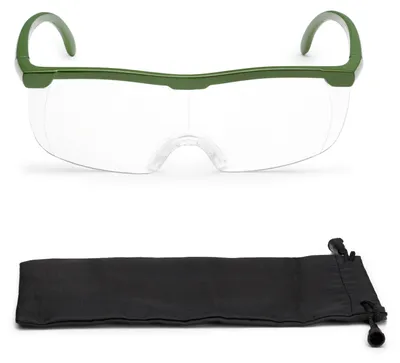 Produktbild von FALINGO Lupenbrille Vergrößerungsbrille Leselupe Lupe auf der Nase optische Vergrößerung auf 200% (Grün)