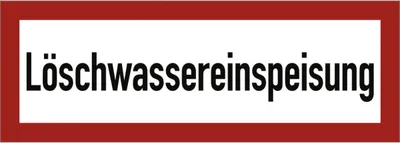 Produktbild von Dreifke® Schild Löschwassereinspeisung, Alu, 420x148 mm