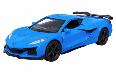 Produktbild von CHEVROLET CORVETTE Z06 2023 Modellauto aus Metall mit Rückzug Modell Auto Spielzeugauto 12 (Blau)