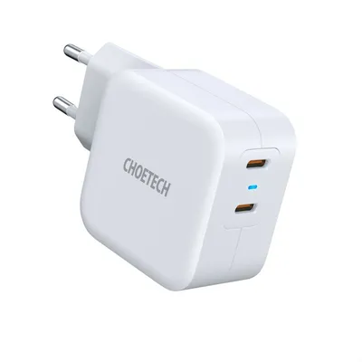 Immagine prodotto di Caricatore di rete Choetech PD6009-EU, 2x USB-C, Power Delivery, 40W, 3A, bianco