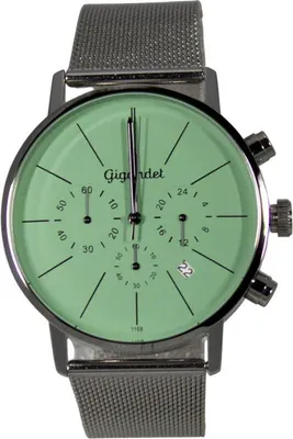 Produktbild von Gigandet Chronograph Armbanduhr Herren Damen Silber Grün Datum G32-009
