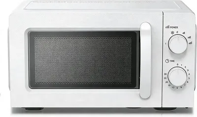 Produktbild von ZELURXX Mikrowelle 20L 700W 6 Leistungsstufen Mechanische Drehregler Kompakt Tischgerät Weiß