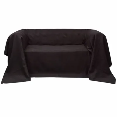 Zdjęcie produktu dla VIDAXL Ławka Deckung Microsuede Brown 140 x 210 cm