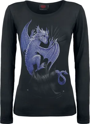 Produktbild von Spiral Langarmshirt Damen Pocket Dragon schwarz S