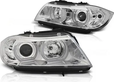 Produktbild von Xenon Scheinwerfer 3D Angel Eyes passend für BMW 3er E90 E91 Bj. 05-08 Chrom