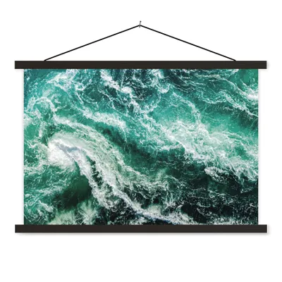 Produktbild von MuchoWow® Textilposter Ozean - Wasser - Meer - Luxus - Grün - Türkis 120x80 cm mit schwarzem Rahmen - Wanddeko