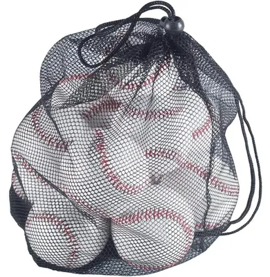 Productafbeelding van Honkbal zachte bal - Rubbervulling - Rode naden - 12 stuks - Blanco - Honkbal baseball softbal training