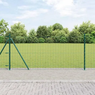Produktbild von Möbel Euro-Zaun mit Betonsockel 10 x 0,8 m PVC-beschichteter Stahl - Metallzäune &7577