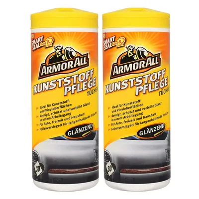 Produktbild von Armor All Kunststoff Pflegetücher glänzend 30 Tücher (2er Pack)