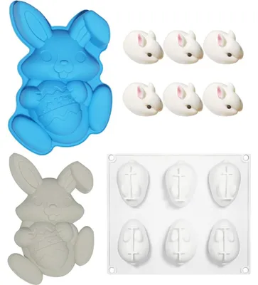 Silikon-Backform Hase, 2er Set, 30 x 21 cm, lebensmittelecht