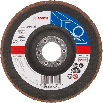 Produktbild von Fächerschleifscheibe X551 Expert for Metal, gewinkelt, 125 mm, 120, Glasgewebe