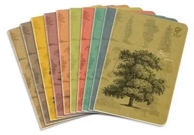 Image de Cahier A5/80 feuilles, ligné, collection By Nature - Forrest (10 pièces) - Elanders