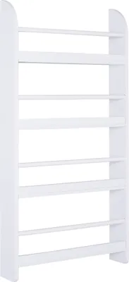 Produktbild von HOMCOM Wand-Bücherregal mit 4 Ablagen, Kinder-Bücherregal für Zuhause, Büro, Belastung 30 kg, 59 x 12 x 113 cm, Weiß