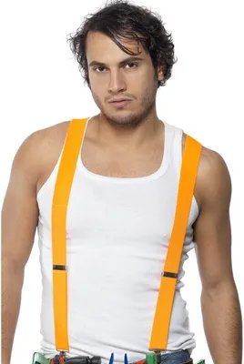 Produktbild von Hosenträger Hosen Träger 80er Jahre Style neonorange Orange Neon Pop NDW